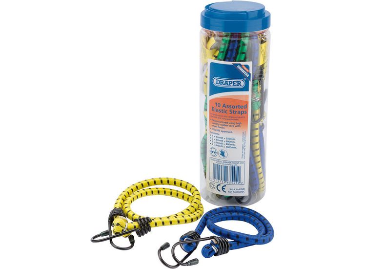 Draper 63545 10 Assorted Elastic Straps
