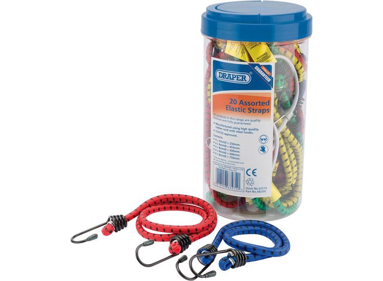 Draper 63574 20 Assorted Elastic Straps