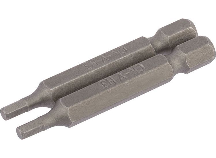 Draper 63990 5mm 1/4" Hex Hexagonal Insert Bit 25mm Long x 2