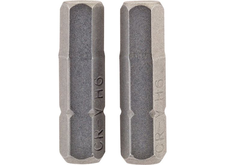 Draper 63998 6mm 1/4" Hex Hexagonal Insert Bit 25mm Long x 2