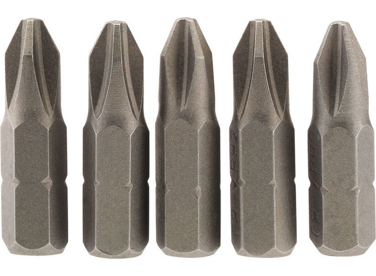 Draper 64018 No.2 1/4" Hex Cross Slot Insert Bit 25mm Long x 5