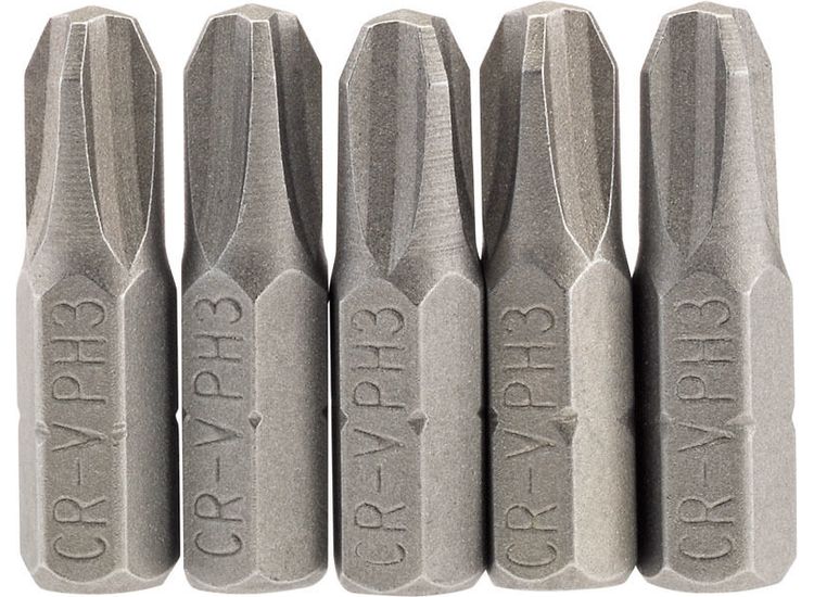 Draper 64023 No.3 1/4" Hex Cross Slot Insert Bit 25mm Long x 5