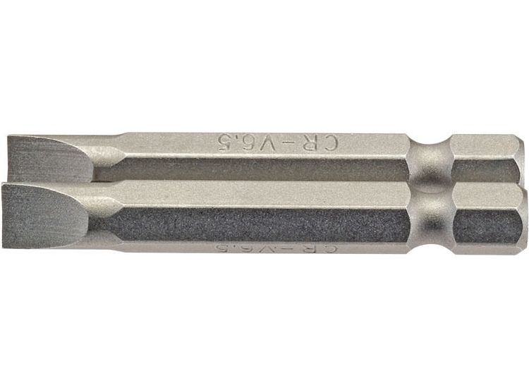 Draper 64103 6.5mm 1/4" Hex Plain Slot Insert Bit 50mm Long x 2