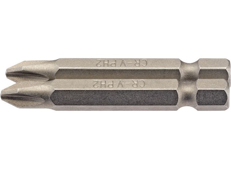Draper 64237 No.2 1/4" Hex Cross Slot Insert Bit 50mm Long x 2