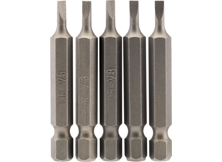 Draper 64267 3mm 1/4" Hex Plain Slot Insert Bit 50mm Long x 5