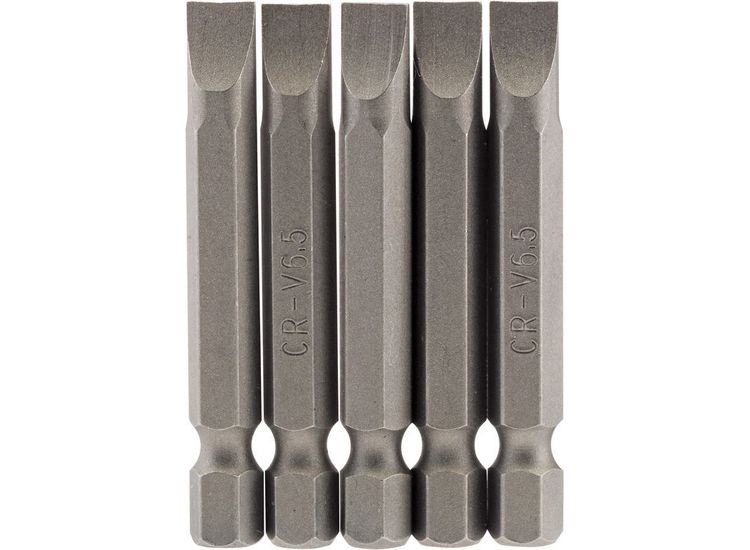 Draper 64276 6.5mm 1/4" Hex Plain Slot Insert Bit 50mm Long x 5