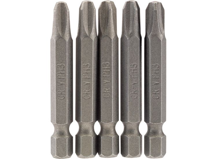 Draper 64290 No.3 1/4" Hex Cross Slot Insert Bit 50mm Long x 5