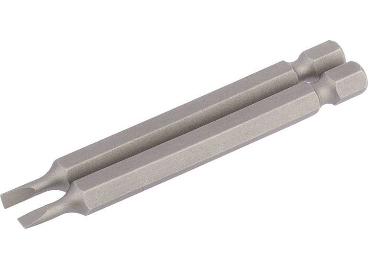 Draper 64292 3mm 1/4" Hex Plain Slot Insert Bit 75mm Long x 2