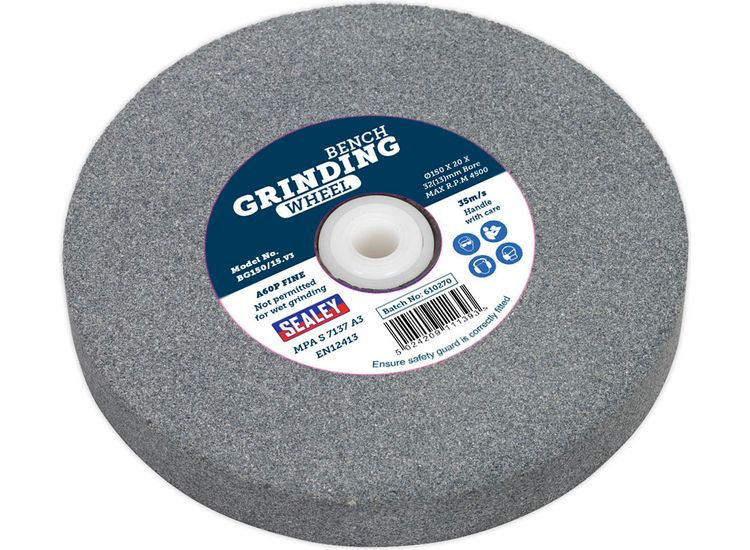 Sealey BG150/15 Grinding Stone &amp;#8709;150 x 20mm 32(13)mm Bore A60P Fine