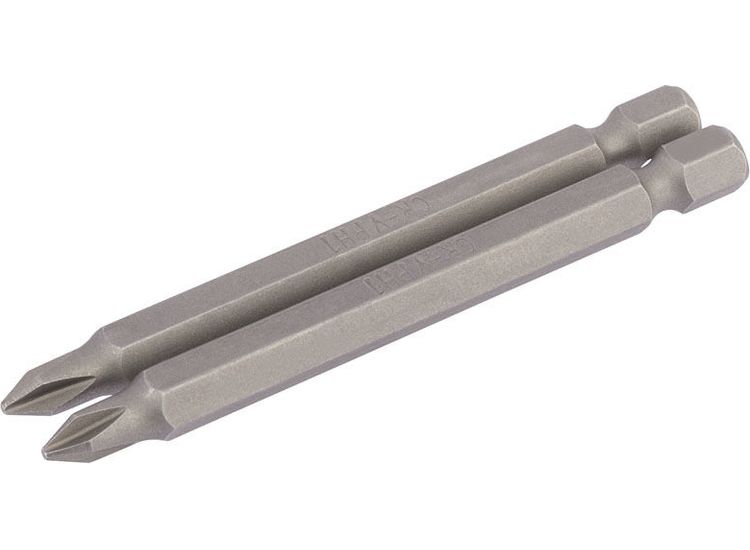 Draper 64314 No.1 1/4" Hex Cross Slot Insert Bit 75mm Long x 2