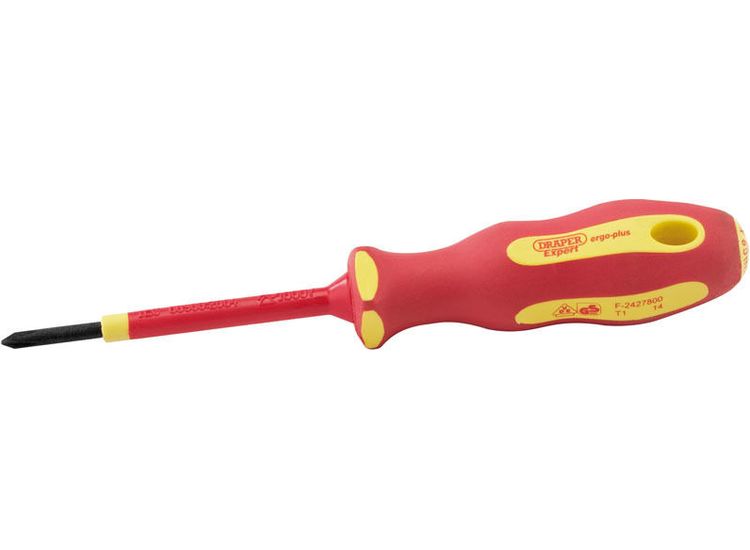 Draper 64427 Ergo Plus&amp;#174; VDE No.0 x 60mm Cross Slot Screwdriver