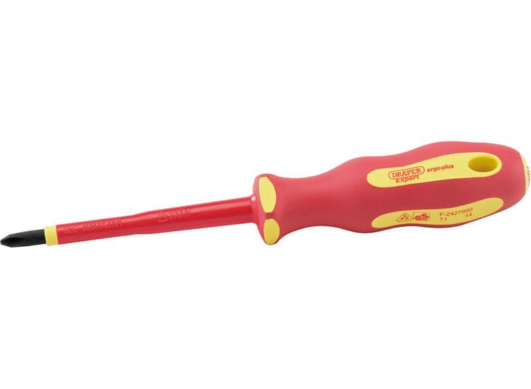 Draper 64432 Ergo Plus&amp;#174; VDE No.2 x 100mm Cross Slot Screwdriver