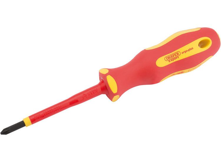 Draper 64477 Ergo Plus&amp;#174; VDE No.1 x 80mm PZ Slot Screwdriver