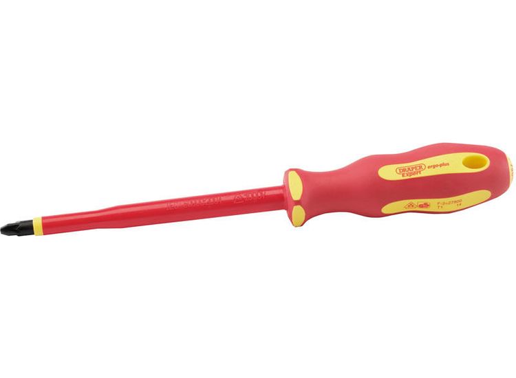 Draper 64485 Ergo Plus&amp;#174; VDE No.3 x 150mm PZ Slot Screwdriver