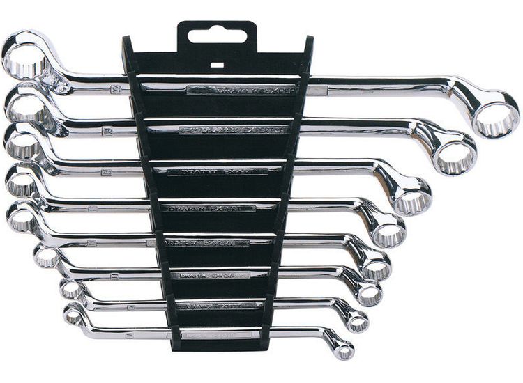 Draper 64607 Hi-Torq&amp;#174; Deep Offset Metric Ring Spanner Set (8 Piece)