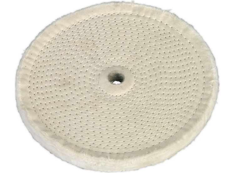 Sealey BG200BW Buffing Wheel &amp;#8709;200 x 16mm 16mm Bore Fine