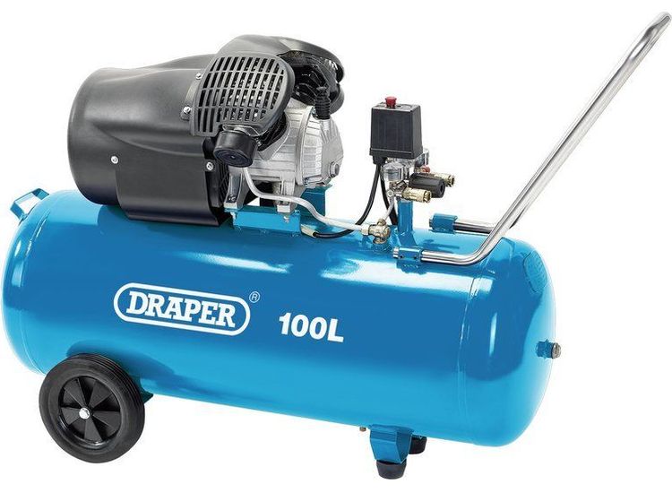 Draper 65396 100L V-Twin Air Compressor (2.2kW)