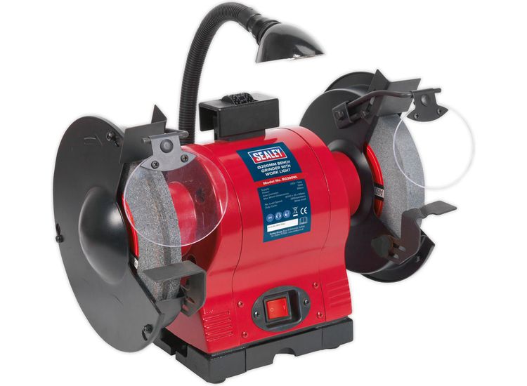Sealey BG200WL Bench Grinder &amp;#8709;200mm with Work Light 550W/230V