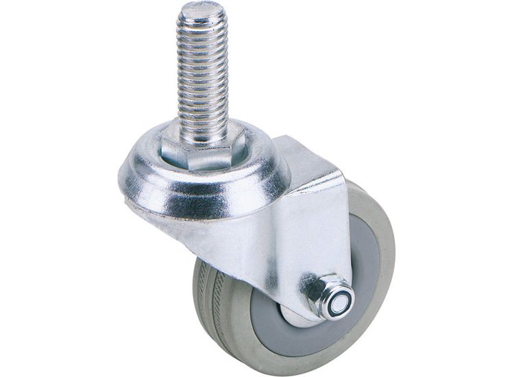 Draper 65480 100mm Dia. Swivel Bolt Fi x ing Rubber Castor - S.W.L 80Kg