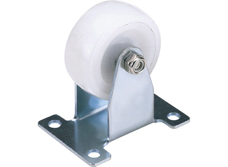 Draper 65502 75mm Dia. Fixed Plate Fi x ing Nylon Wheel - S.W.L. 100Kg