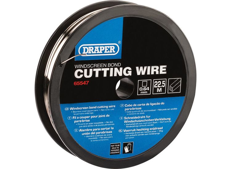 Draper 65547 22.5M Stainless Steel Square Wire for Wire Feeder/Starter - 0.5/0.6mm