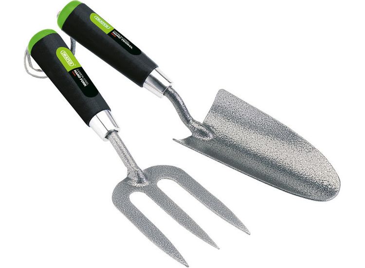 Draper 65960 Carbon Steel Heavy Duty Hand Fork and Trowel Set (2 Piece)