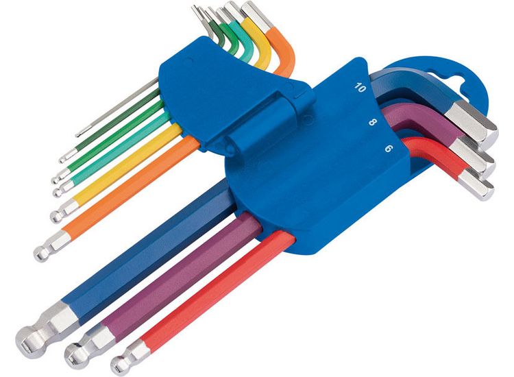 Draper 66132 Metric Coloured Hexagon and Ball End Key Set (9 Piece)