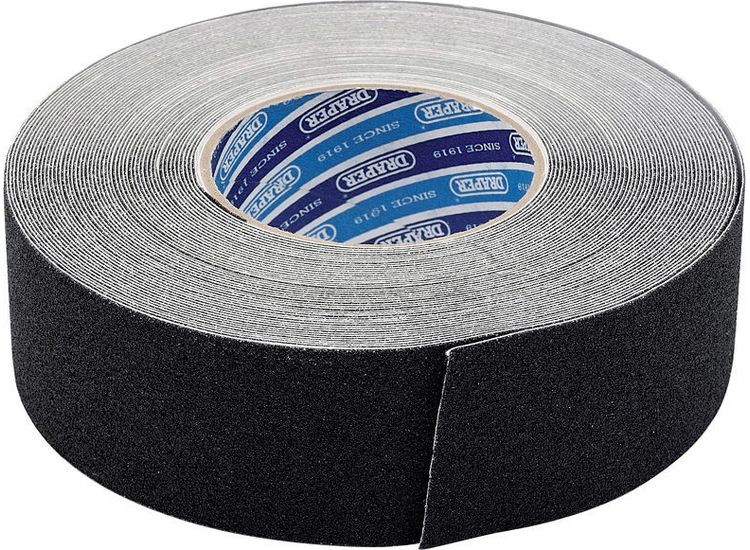 Draper 66234 18M x 50mm Black Heavy Duty Safety Grip Tape Roll
