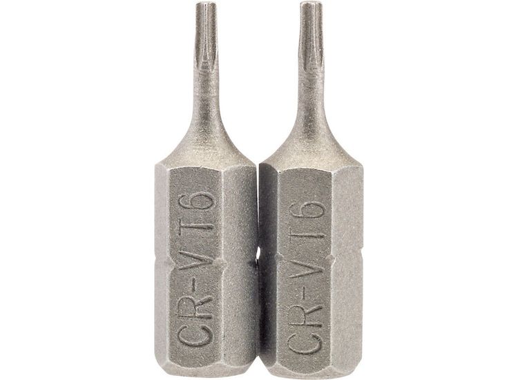 Draper 66338 T6 1/4" Hex TX-STAR&amp;#174; Insert Bit 25mm Long x 2