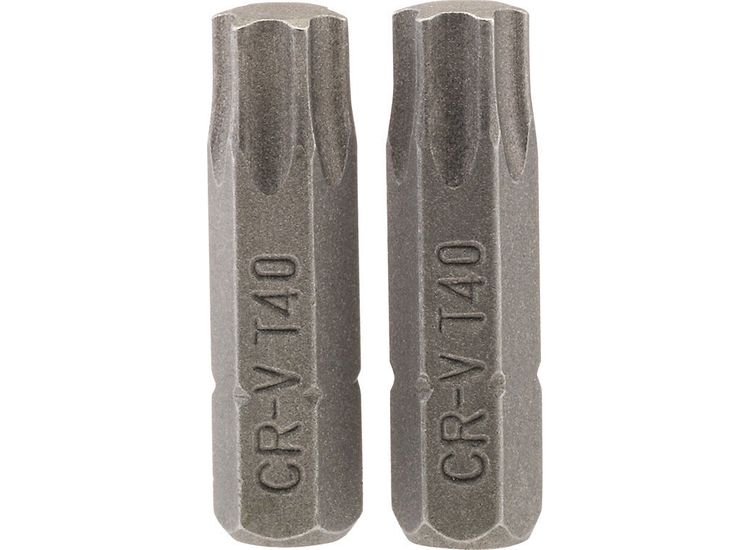 Draper 66437 T40 1/4" Hex TX-STAR&amp;#174; Insert Bit 25mm Long x 2