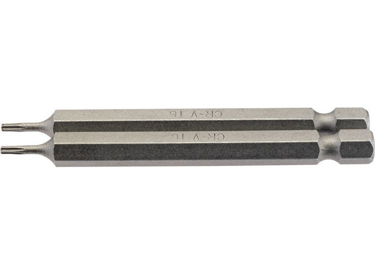 Draper 66827 T6 1/4" Hex TX-STAR&amp;#174; Insert Bit 75mm Long x 2
