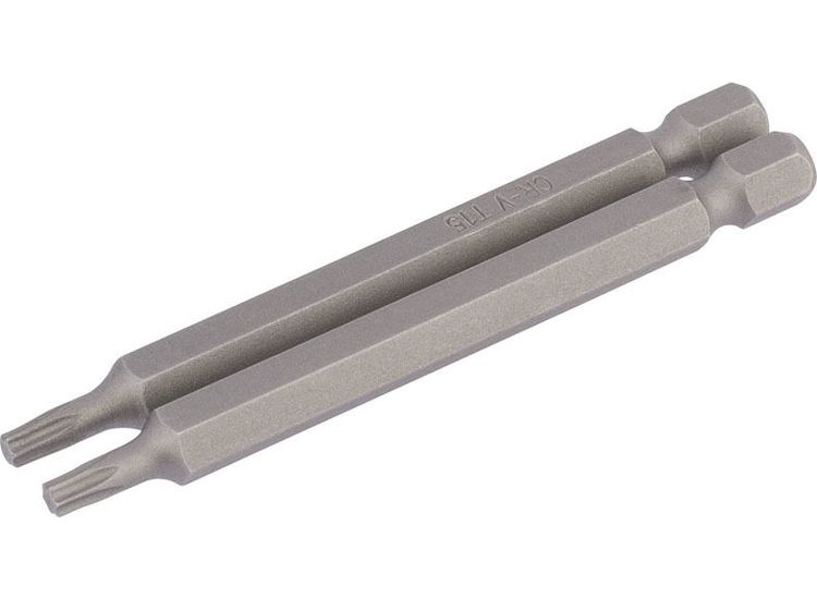 Draper 66847 T15 1/4" Hex TX-STAR&amp;#174; Insert Bit 75mm Long x 2