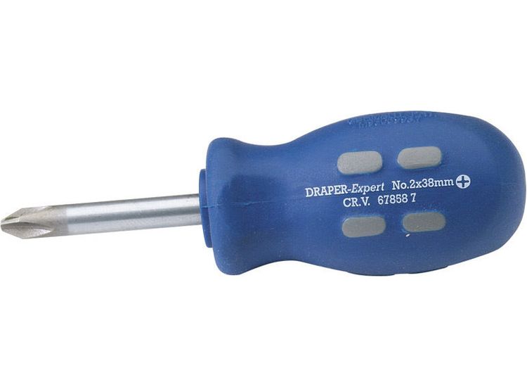 Draper 67858 Cross Slot Mechanics Screwdriver (38mm x No 2) Sold Loose
