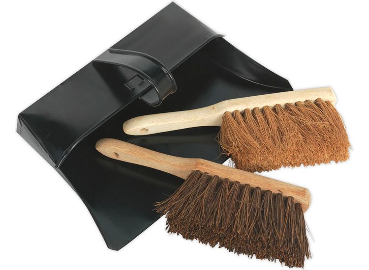 Sealey BM26 Dustpan &amp; Brushes Metal