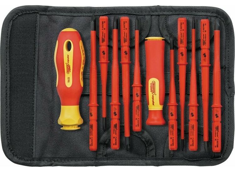 Draper 70867 Ergo Plus&amp;#174; Extra Slim Interchangeable VDE Screwdriver Set (12 Piece)