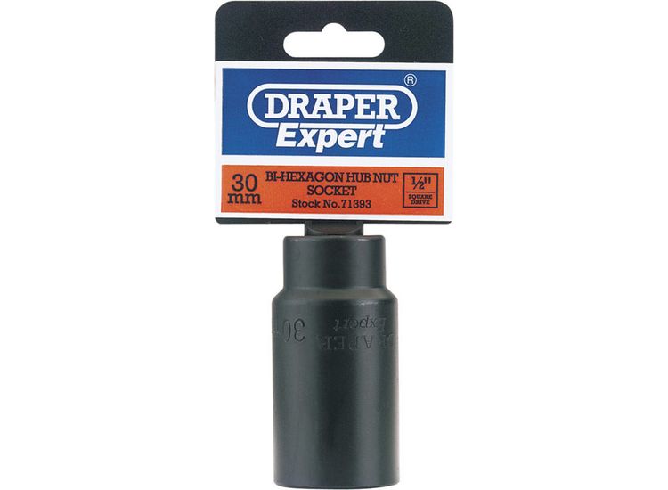 Draper 71393 30mm 1/2" Sq. Dr. Hub Nut Impact Socket