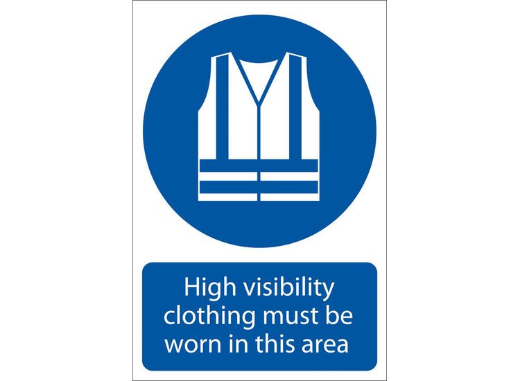 Draper 72097 Hi-Visibility Clothing' Mandatory Sign