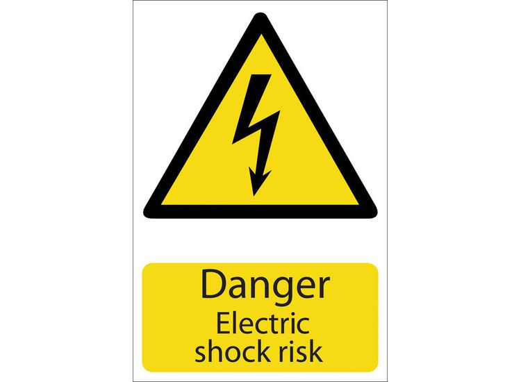 Draper 72225 Danger Electric Shock' Hazard Sign