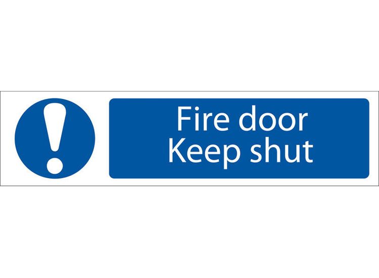 Draper 73104 Fire Door Keep Shut' Mandatory Warning Sign