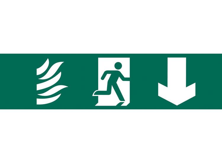 Draper 73201 Running Man Arrow Down' Safety Sign