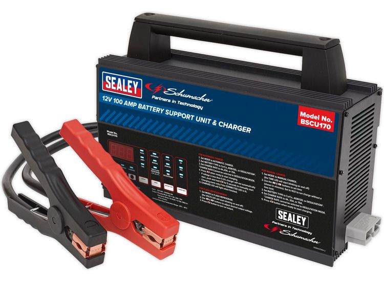 Sealey BSCU170 Battery Support Unit &amp; Charger - 12V 100A