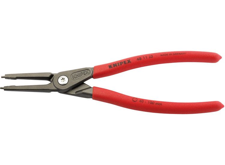Draper 75080 Knipex 48 11 J3 225mm Internal Straight Tip Circlip Pliers 40 - 100mm Capacity