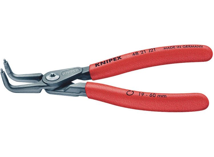 Draper 75084 Knipex 48 21 J21 165mm 90&amp;deg; Internal Straight Tip Circlip Pliers 19 - 60mm Capacity