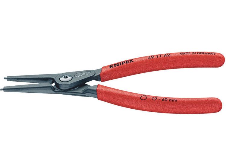 Draper 75090 Knipex 49 11 A2 180mm External Straight Tip Circlip Pliers 19 - 60mm Capacity