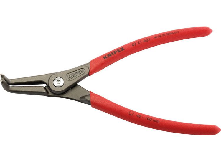Draper 75096 Knipex 49 21 A31 210mm 90&amp;deg; External Straight Tip Circlip Pliers 40 - 100mm Capacity