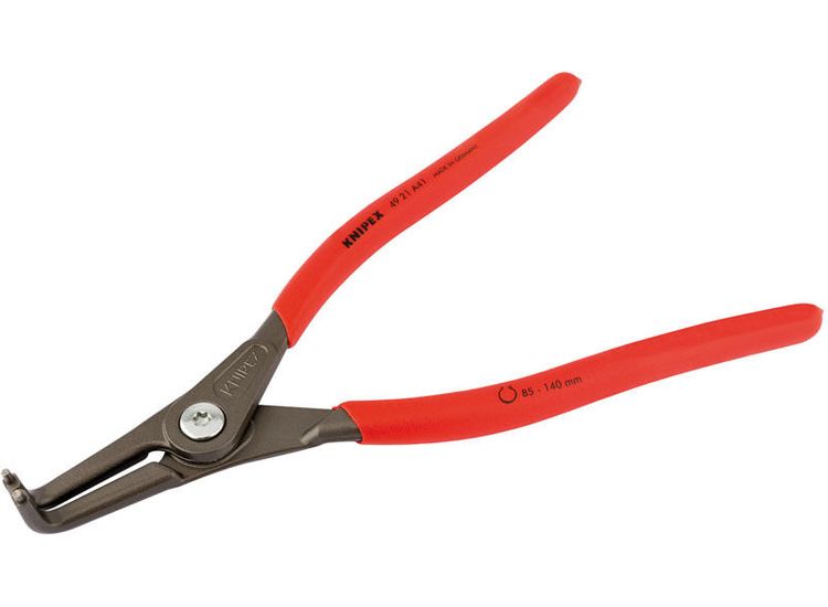Draper 75097 Knipex 49 21 A41 305mm 90&amp;deg; External Straight Tip Circlip Pliers 85 - 140mm Capacity