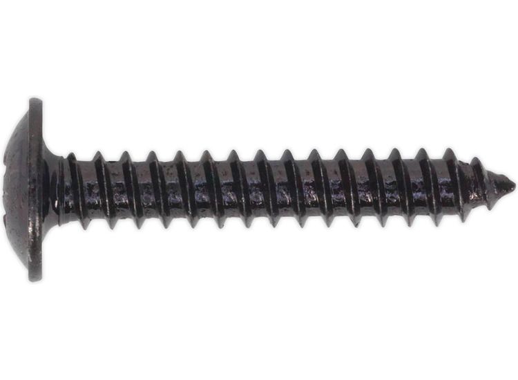 Sealey BST4225 Self Tapping Screw 4.2 x 25mm Flanged Head Black Pozi BS 4174 Pack of 100