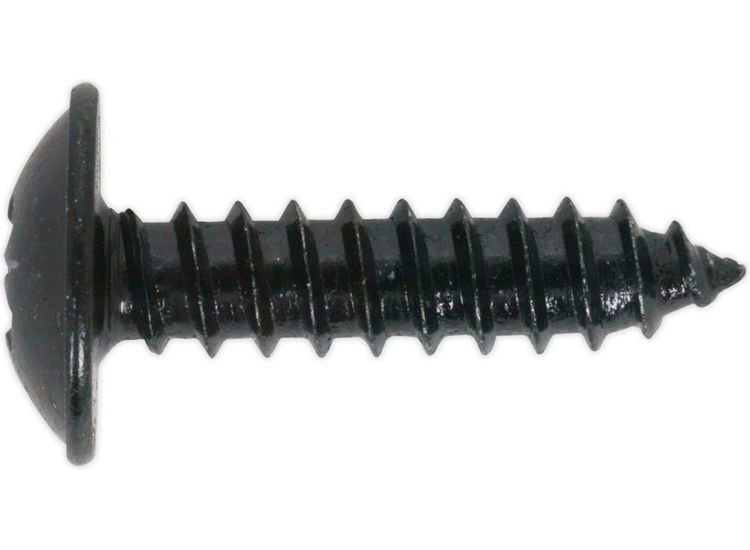 Sealey BST4813 Self Tapping Screw 4.8 x 13mm Flanged Head Black Pozi BS 4174 Pack of 100
