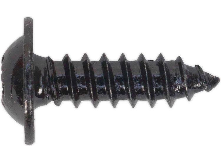 Sealey BST4816 Self Tapping Screw 4.8 x 16mm Flanged Head Black Pozi BS 4174 Pack of 100