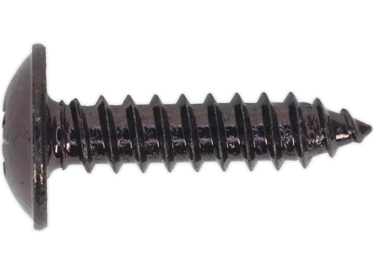 Sealey BST4819 Self Tapping Screw 4.8 x 19mm Flanged Head Black Pozi BS 4174 Pack of 100